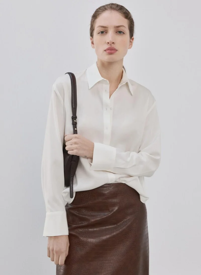 مانجو Straight lyocell shirt